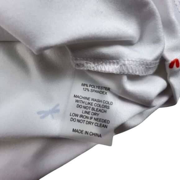 Redvanly Golf Polo Shirt Mens Medium White Dragonfly Athleisure Performance - Picture 8 of 10